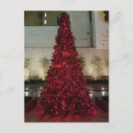 Postal Árbol de Navidad Rojo - Nueva York