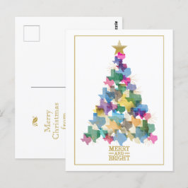 Postal Árbol de Navidad Rústico de Texas