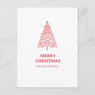 Postal Árbol de Navidad Scandi Minimalista Simple Fiesta