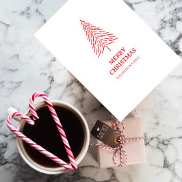 Postal Árbol de Navidad Scandi Minimalista Simple Fiesta