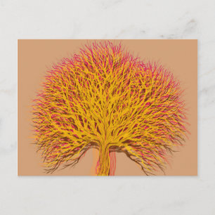 Postal Árbol de otoño de verano