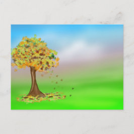 Postal Árbol de otoño solitario