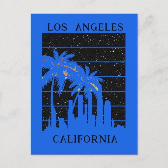 Postal Árbol de palmas en la línea aérea de California en (Anverso)