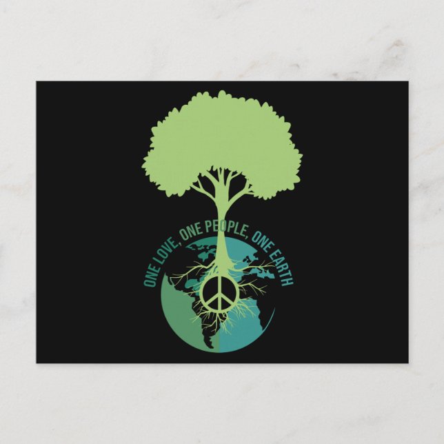 Postal Árbol de signos de paz mundial (Anverso)