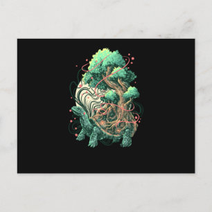 Postal Árbol de tortugas