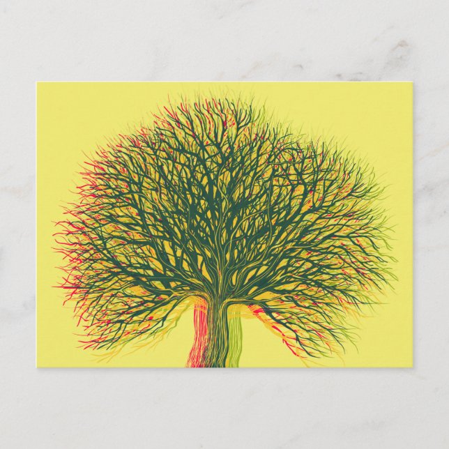 Postal Árbol de verano (Anverso)