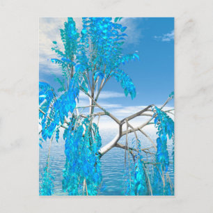 Postal Árbol de verano de cristal