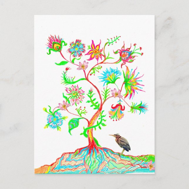 Postal Árbol de vida (Anverso)