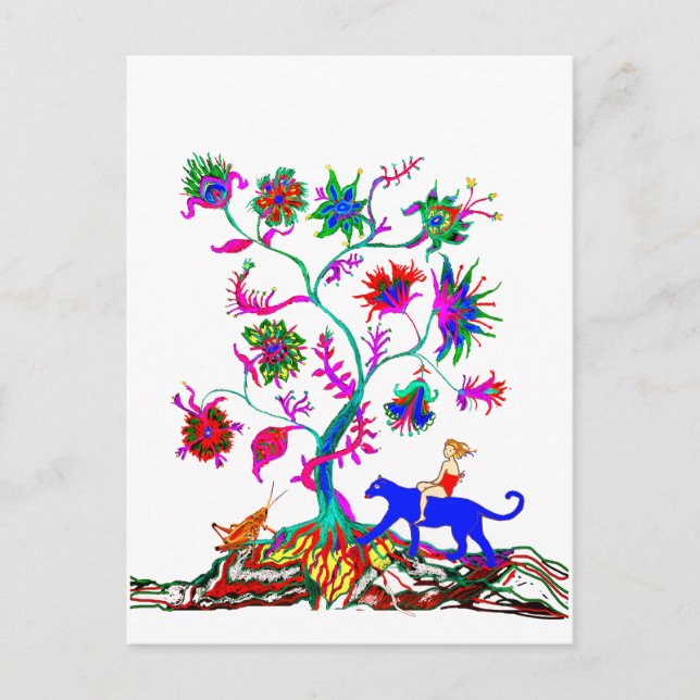 Postal Árbol de vida (Anverso)