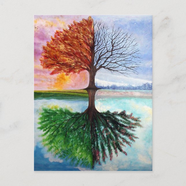 Postal Árbol de vida (Anverso)