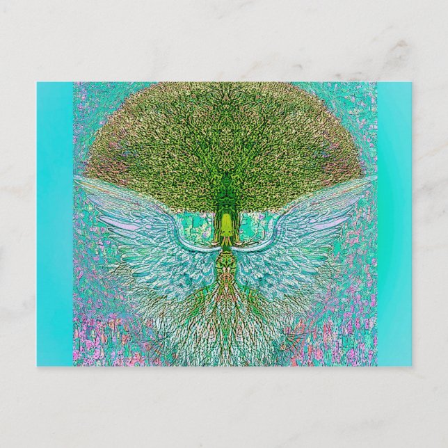 Postal Árbol de vida de Angel Wing (Anverso)