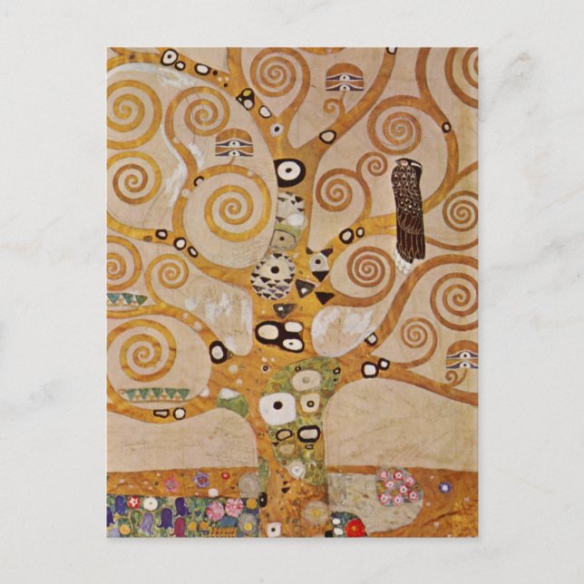 Postal Árbol de vida de Gustav Klimt, Art Nouveau estiliz (Anverso)