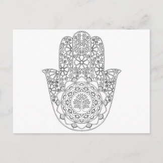 Postal Árbol de vida de Hamsa