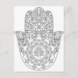 Postal Árbol de vida de Hamsa