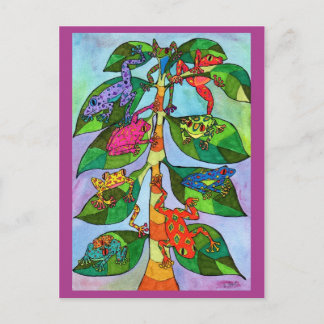 Postal Árbol de vida de rana oaxaqueña