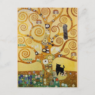 Postal Árbol de Vida Dorado Arte – Klimt Art Nouveau
