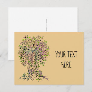 Postal Árbol De Vida - Espirales Salen Frutas 1