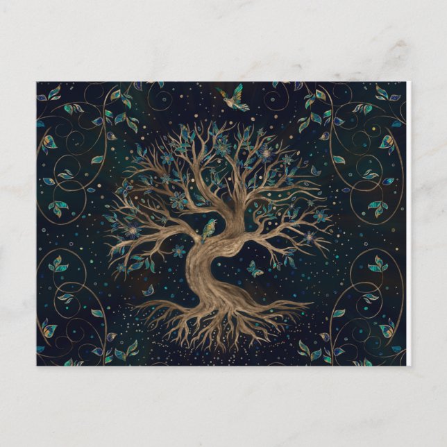 Postal Árbol de vida - Yggdrasil (Anverso)