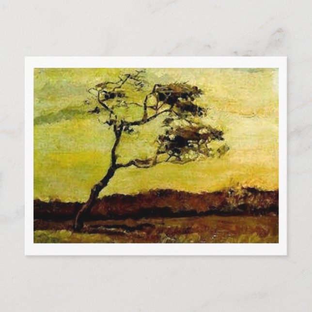 Postal Árbol de viento, Vincent van Gogh (Anverso)