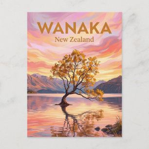 Postal Árbol de Wanaka Nueva Zelanda