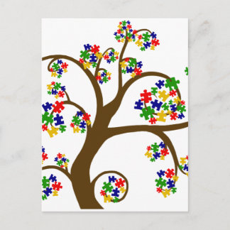 Postal Árbol del autismo de la vida