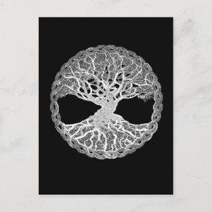 Postal Árbol del círculo de la vida