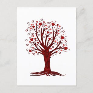 Postal Árbol del corazón