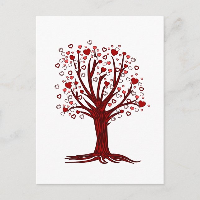 Postal Árbol del corazón (Anverso)
