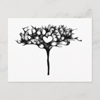 Postal Árbol del corazón