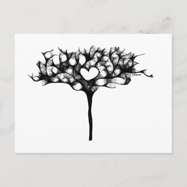 Postal Árbol del corazón (Anverso)