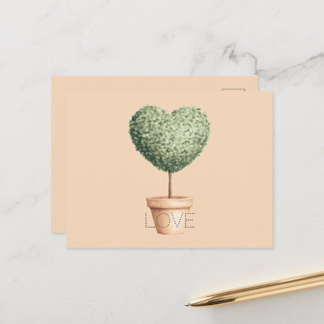 Postal Árbol del Corazón Amor (Anverso/Reverso In Situ)