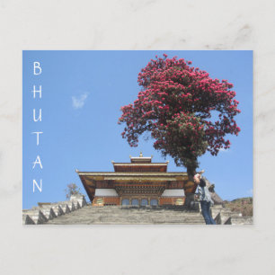 Postal árbol del templo de bhutan