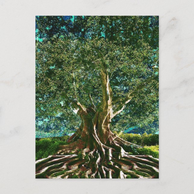 Postal Árbol del verde de la vida (Anverso)