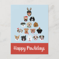 Árbol feliz de Navidad del perro de los Pawlidays