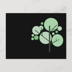 Postal árbol funky con negro