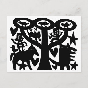 Postal Árbol grande