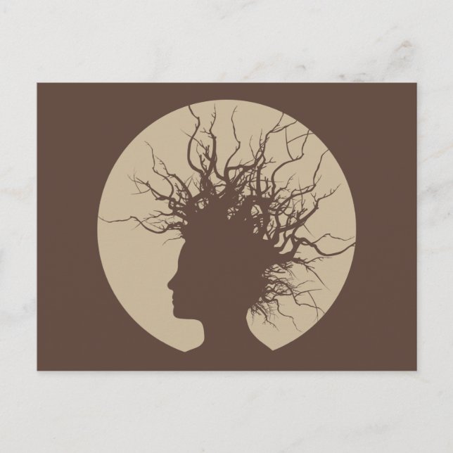 Postal Árbol humano (Anverso)