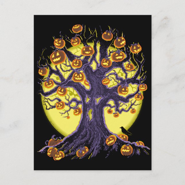 Postal Árbol Jack O'Lantern (Anverso)
