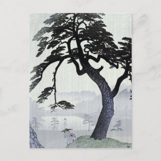 Postal Árbol japonés vintage