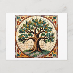Postal Árbol mosaico