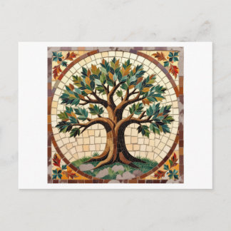 Postal Árbol mosaico