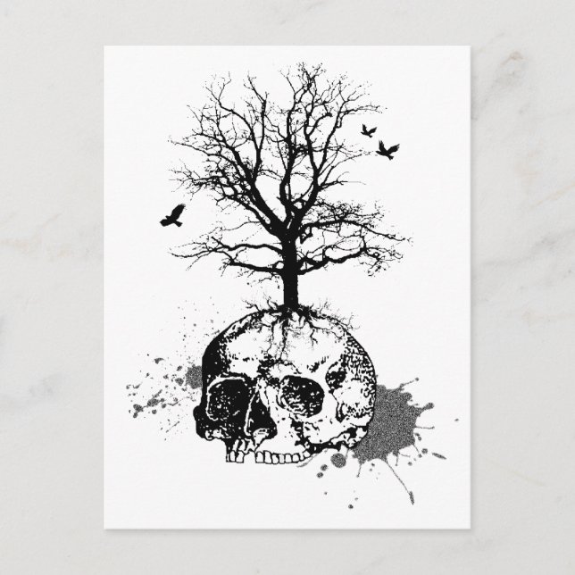 Postal Árbol muerto (Anverso)