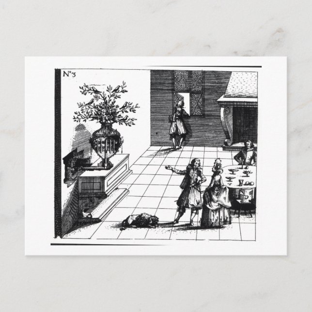 Postal Árbol musical de la canción de las aves, publicado (Anverso)