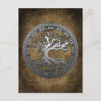 Postal Árbol plateado de la vida