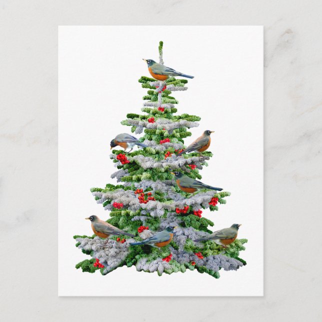 Postal Árbol Robin (Anverso)