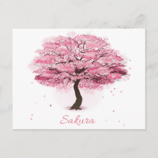 Postal Árbol Sakura en flor