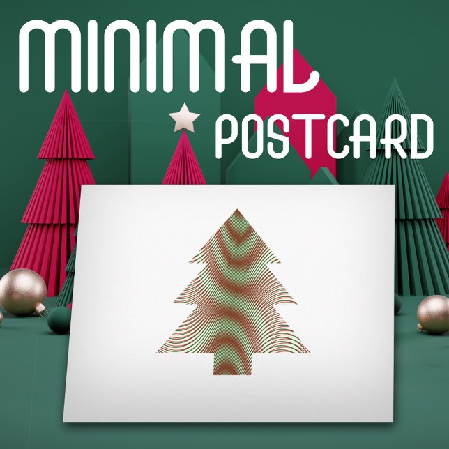 Postal Árbol simple de Navidad - Blanco rojo verde - Trip (Subido por el creador)