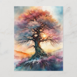 Postal Árbol sin tiempo