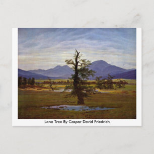 Postal Árbol solitario de Caspar David Friedrich