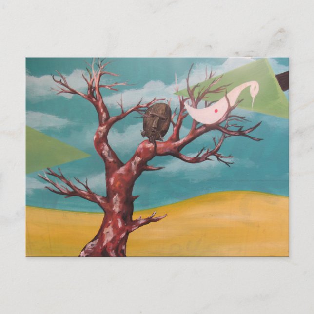 Postal árbol surrealista valparaíso (Anverso)